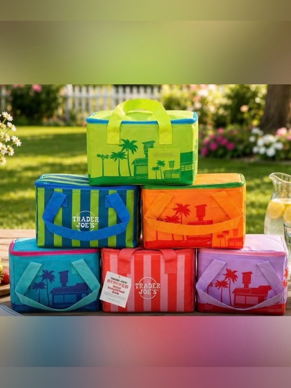 Trader Joe's Blue Insulated Mini Bag - Multi-use! Blue - Picture 2 of 5